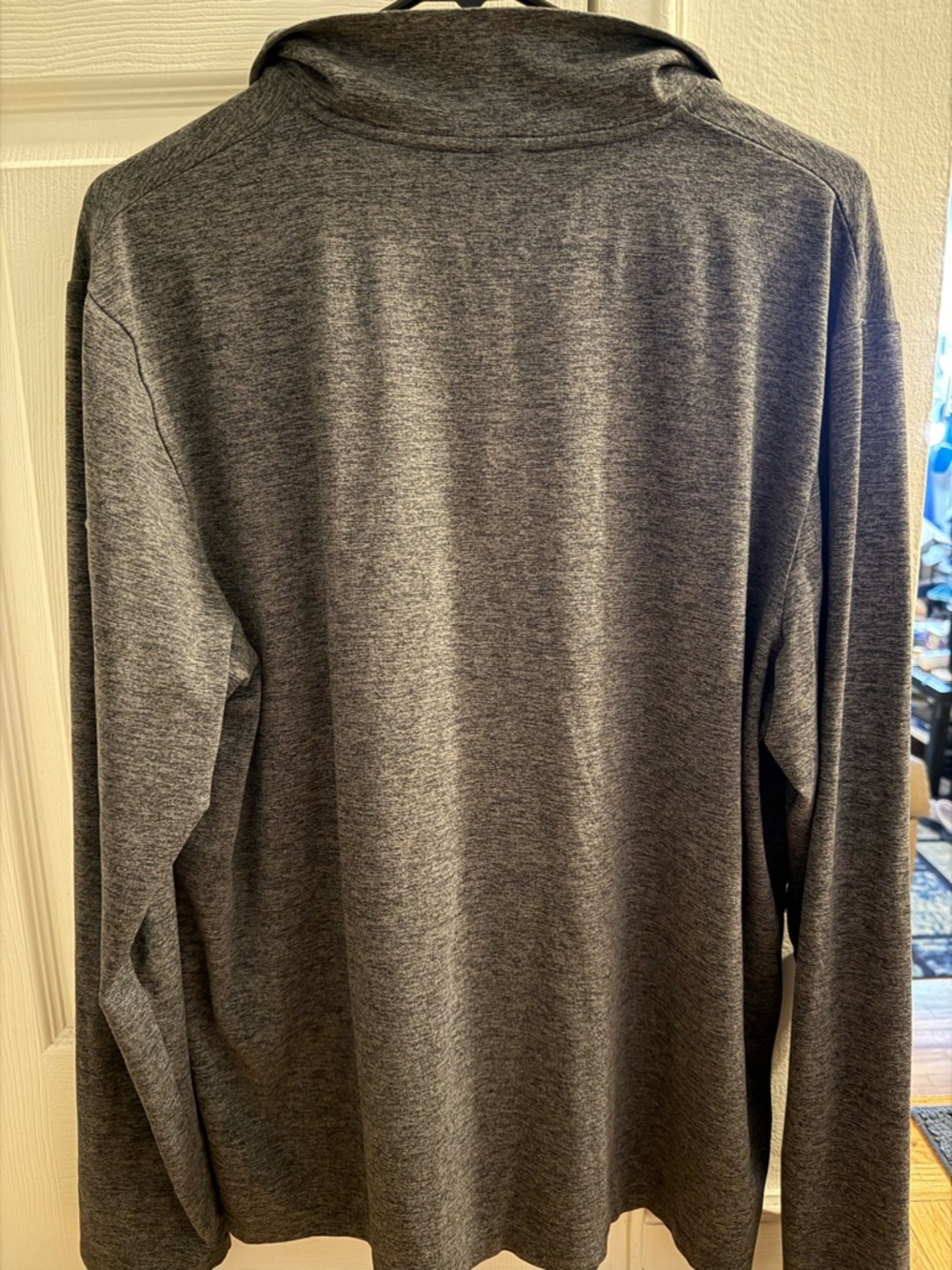 Alo Men's Heather Charcoal Conquer Quarter-Zip Pullover - Size Large - Picture 4 of 6